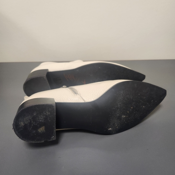 Everlane The Boss Cream Bone Boots Booties Pebbled Leather Size 8.5 - Picture 12 of 12